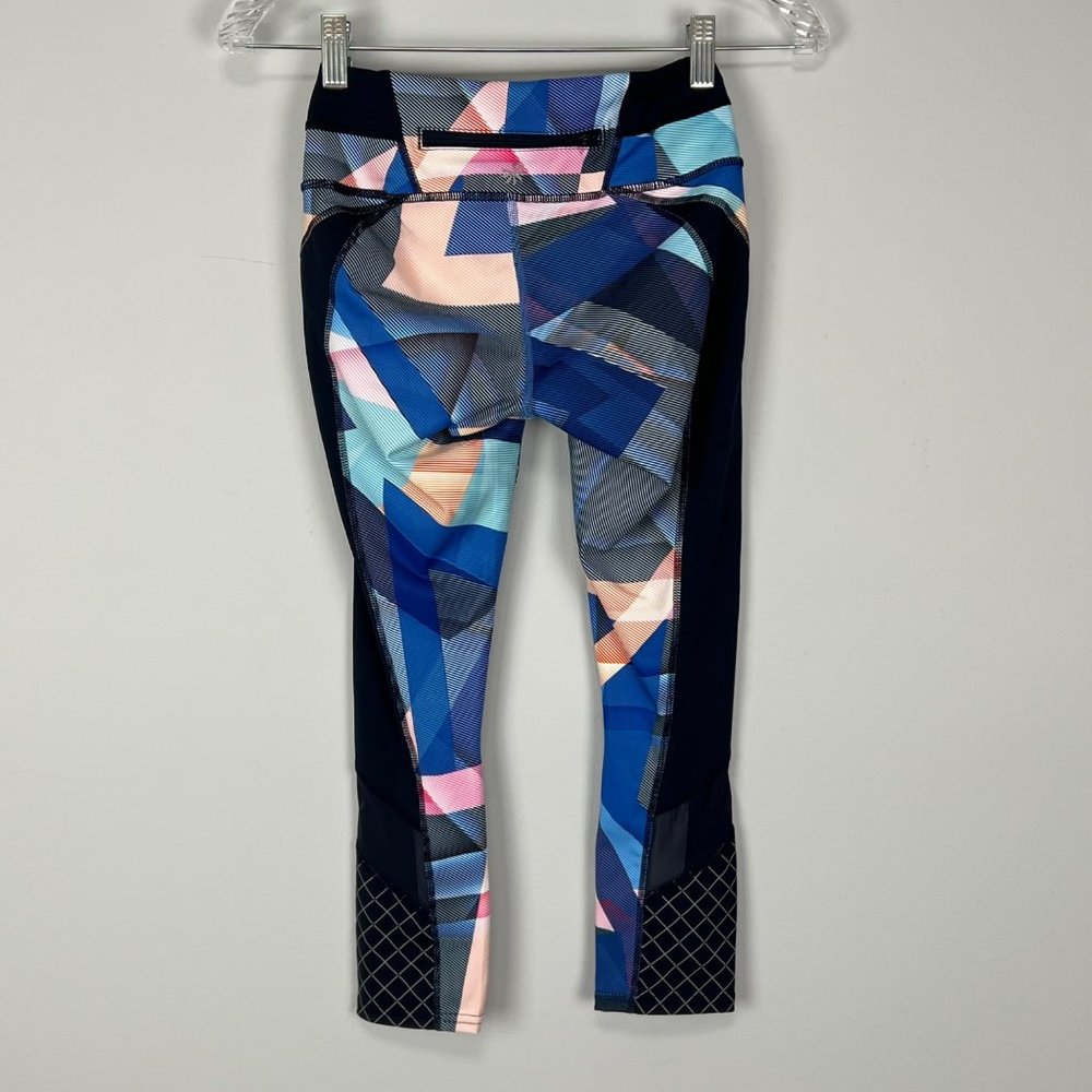 Athleta Womens Sonar Capri Leggings Electric Geo Blue size XXS - Picture 7 of 15